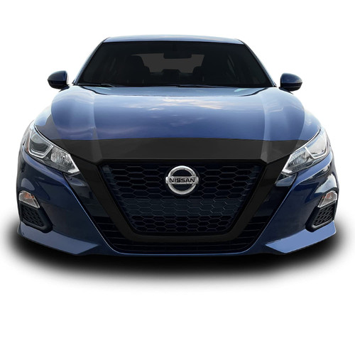 SlickMod Chrome Delete Blackout Vinyl Overlay for 2019-2022 Nissan Altima Front Grill and Hood Trim (Front Grill and Hood Bumper, Gloss Black)