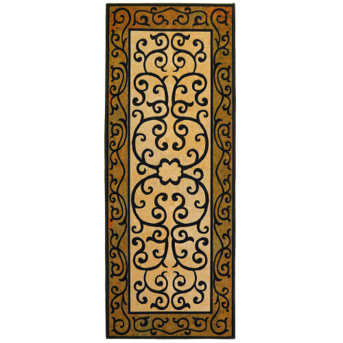 Frontgate Homefires Area Rug with Scrolls Runner Rug 21"x54"