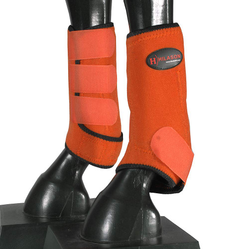HILASON L M S Horse Rear Hind Leg Sport Boots | Horse Leg Boots | Horse Jumping Boots | Horse Sport Boots | Horse Hind Boots