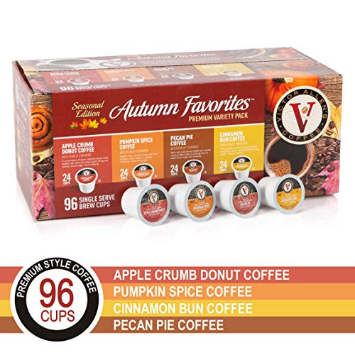 Autumn Favorites  for K-Cup Keurig 2.0 Brewers, 96 Count, Victor Allens Coffee Single Serve Coffee Pods