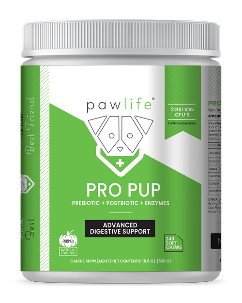 Pawlife Probiotic Chews for Dogs - Pro Pup Dog Probiotics, Veterinarian Formulated Dog Probiotics and Digestive Enzymes, Dog Gut Health Probiotics, Natural Dog Gas Relief (Pumpkin Flavor)
