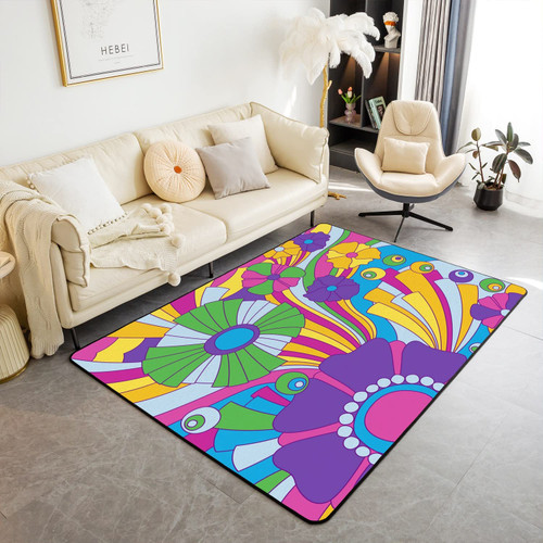 Psychedelic Flowers Area Rug 3x5 Hippie Rug Retro 60S 70S Groovy Power Floral Carpet for Kids Teen Adults Colorful Blossom Purple Green Trippy Non Slip Decorative Rug for Living Room Psychedelic Flowers Area Rug 3x5 Hippie Rug Retro 60S 70S Groovy Power Floral Carpet for Kids Teen Adults Colorful Blossom Purple Green Trippy Non Slip Decorative Rug for Living Room