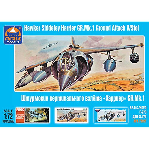 AEVVV Hawker Siddeley Harrier GR.1 English Jump Jet Attaker Russian Aircraft Model Kits Scale 1:72 Assembly Instructions in Russian Language