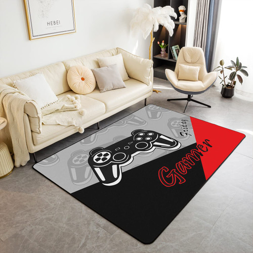 Gamer Area Rug Gaming 4'x5' Rugs Mat for Living Room Bedroom Game Room Decor Red Grey Black Decorative Gamepad Carpet Non Slip Modern Game Console Controller Area Runner Rug Gamer Area Rug Gaming 4'x5' Rugs Mat for Living Room Bedroom Game Room Decor Red Grey Black Decorative Gamepad Carpet Non Slip Modern Game Console Controller Area Runner Rug