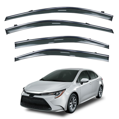 Sze Rain Guards for Toyota Corolla 2019-2023 Side Window Deflectors in-Channel Rain Guards Toyota Corolla Rain Out-Channel Guard Deflector Vent Visor-4pcs