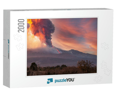 Overview of The Etna Volcano During The Eruption of 16 Fe... Jigsaw Puzzle Jigsaw Puzzle with 2000 Pieces