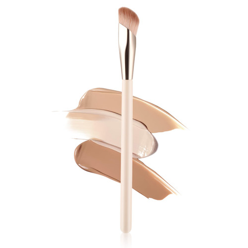 Molain Angled Under Eye Concealer Brush, Makeup Angled Precision Face Blending Brush, Eye Liquid Cream Concealer Brush, Small Foundation Brush Cosmtic Tool for Dark Circles, Nose Contour Applicator