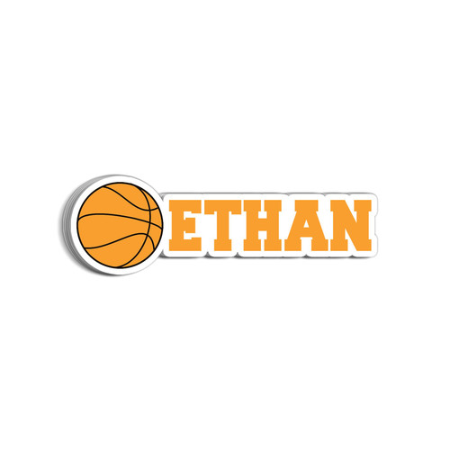 Custom Basketball Name Sticker Personalized BasketBall Name Stickers Girls Boys Basketball Sport Vinyl Die-Cut Sticker For Helmet Stick Laptop Water Bottle Phone Case Stickers Decal Gifts Idea for Fan