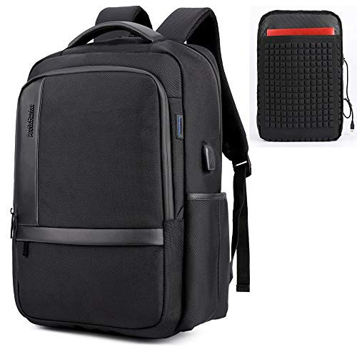 Laptop Backpack, Business Travel Anti Theft Slim Durable Laptops Backpack with USB Charging Port,Waterproof College School Computer Bag for Women Men Fits 15.6 Inch Laptop and Notebook - Black Laptop Backpack, Business Travel Anti Theft Slim Durable Laptops Backpack with USB Charging Port,Waterproof College School Computer Bag for Women Men Fits 15.6 Inch Laptop and Notebook - Black