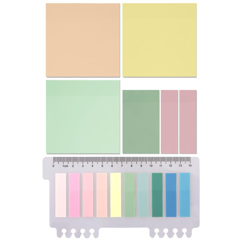 Pastel Transparent Sticky Notes Set 500 Sheets Multi Size Bible Study Sticky Notes Waterproof Translucent Sticky Note Pads Bible Sticky Notes for Books Annotation Aesthetic Office School Supplies