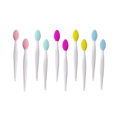 10 PCS Silicone Exfoliating Lip Brush, Lip Exfoliating Brush, Lip Exfoliator Brush, Lip Scrub Brush,Double-Sided Silicone Exfoliating Lip,Lip Scrubber Tool for ?Smoother and Fuller Lip Appearance