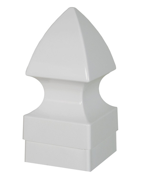 3.5' X 3.5' Gothic Vinyl Post Cap - White
