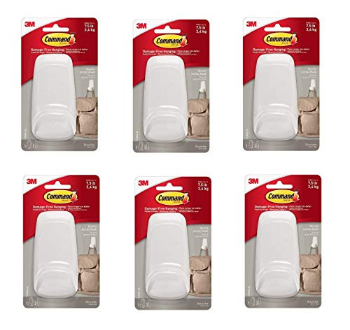 Command Jumbo Hook, Quartz, 6-Hooks (17088Q-ES)