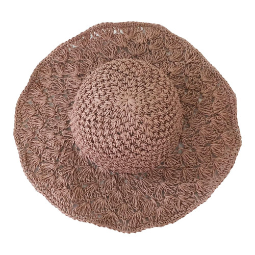 Womens Sun Straw Hat Sun Visor Hat for Women Straw Panama Hat Packable Beach Sun Hat Straw Bucket Hat Beige
