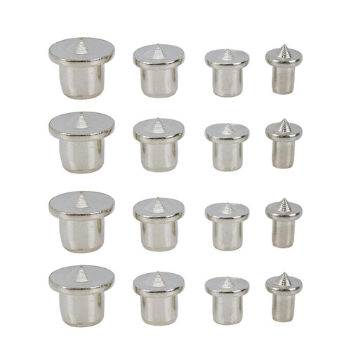 Meprotal 16pcs Dowel and Tenon Center Transfer Plugs (1/4", 5/16", 3/8" 1/2") Dowel Drill Center Points Pin for Woodworking Tools (Solid)