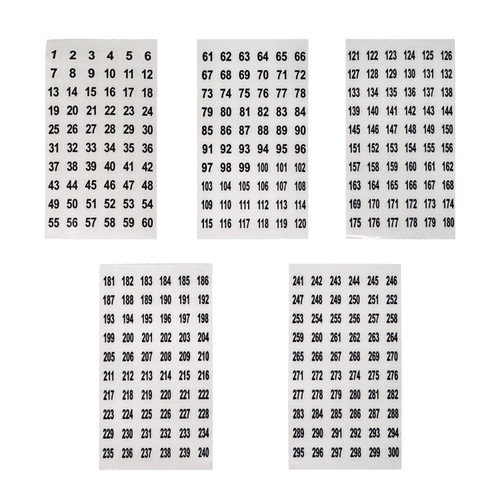 Honbay 1 to 300 Round Number Stickers Self Adhesive Label Stickers Inventory Storage Organizing Sticker for DIY Craft Marking Numbering Manicure Tool (2 Set, 10mm)