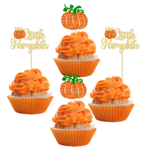 24Pcs Little Pumpkin Cupcake Toppers Glitter Baby Shower Fall Theme Cupcake Picks Pumpkin Cake Decorations for Thanksgiving Halloween Baby Shower Kids Birthday Party Supplies Orange 24Pcs Little Pumpkin Cupcake Toppers Glitter Baby Shower Fall Theme Cupcake Picks Pumpkin Cake Decorations for Thanksgiving Halloween Baby Shower Kids Birthday Party Supplies Orange