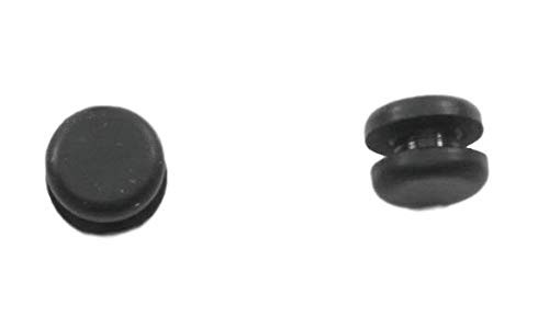 Rubber Plug - Fits 1/8" Opening in 1/16" Thick Panel -Grommet Without A Hole Solid Flush Plug Seals Opening in Panels - Provides Finished Appearance on Both Sides of Panel (12 Pack)