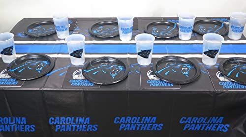 Carolina Panthers 4th of July 49 pieces party set, Tablecloth,16 plate, 16 napkins, and large plastic 16 cups.