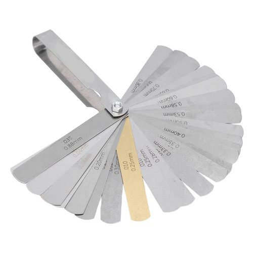 Feeler Gauge Tool, Feeler Gauge 0.04 to 0.88mm 32 Blades Stainless Steel Metric Imperial Dual Marked Measuring Tool for, Cutting & Measuring Devices