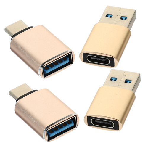 OSALADI 4pcs USB Adapter OTG Adapter USB c Adapter for Tablet USB Charger Cable Converter USB-c to USB 3.0 Converter USB c Female to USB Male Charger Adapters Mouse Aluminum Alloy Type
