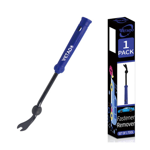 Wetado Auto Trim Removal Tool, Plastic Fastener Remover, Clip Removal Tool, Door Panel/Upholstery Remover - Easily Removes Plastic Fasteners, Reduces Damage to Panels and Loss of Clips