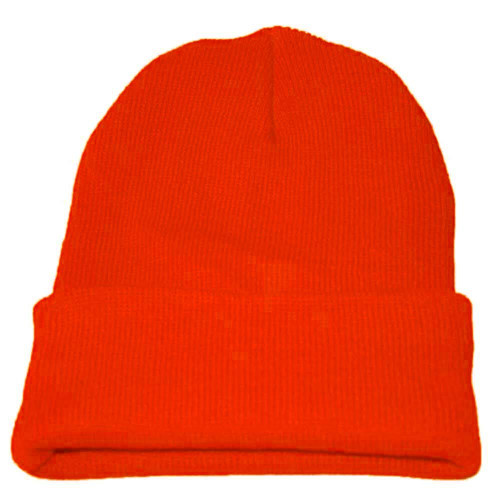 BCDlily Cuffed Beanie Hat Women Men Casual Skull Cap Warm Ski Hats Winter Knitted Caps (Orange)
