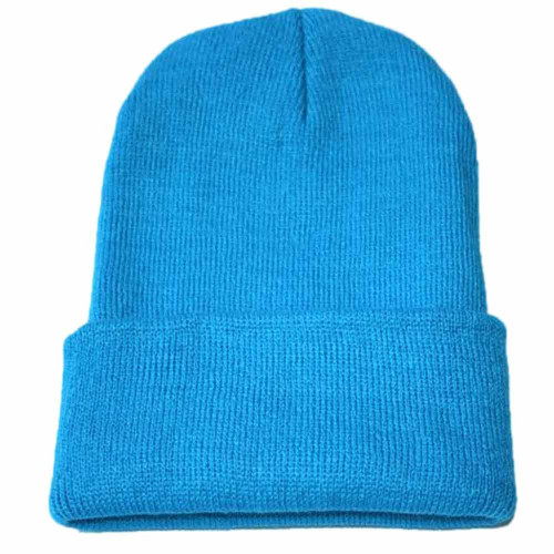BCDlily Cuffed Beanie Hat Women Men Casual Skull Cap Warm Ski Hats Winter Knitted Caps (Sky Blue)