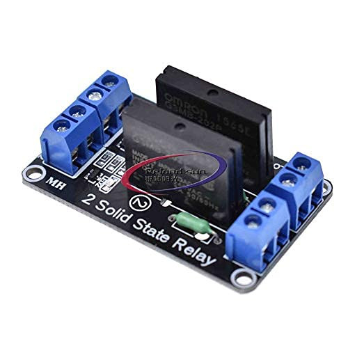 5V 12V 24V Dual Channel Solid State Relay 2 Channel Relay 2-Way Relay Module 240V 2A 2CH Low Level (24V)