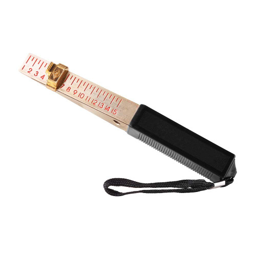 Feeler Gauge Wedge-Shaped Vernier Feeler Gauge 1-15mm House Engineering Inspection Flatness Measuring Tool, 0.5mm/0.2mm Precision 150x15x17mm(0.5mm)