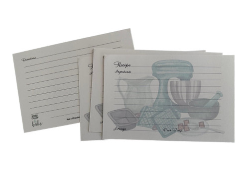 Heaven Mix Recipe Card 4x6 Turquoise Mixer Cute Recipe Card Baking Fun (Pack of 25)