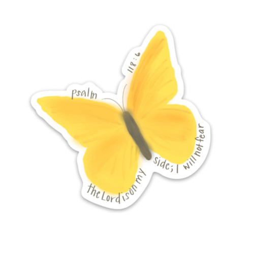 Swaygirls Christian magnets | Religious magnets | Christian faith fridge magnets | Bible verse quote magnets | Yellow butterfly Psalm 118:6 do not fear Swaygirls Christian magnets | Religious magnets | Christian faith fridge magnets | Bible verse quote magnets | Yellow butterfly Psalm 118:6 do not fear