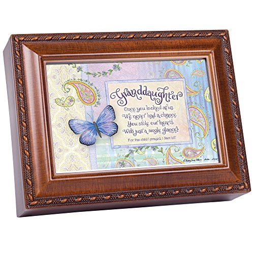 Cottage Garden Granddaughter Stole Our Hearts Woodgrain Rope Trim Jewelry Music Box Plays Friend in Jesus Cottage Garden Granddaughter Stole Our Hearts Woodgrain Rope Trim Jewelry Music Box Plays Friend in Jesus