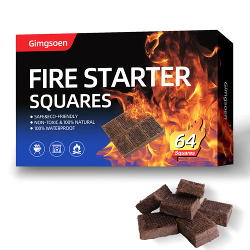 Fire Starter Squares, 64 Cubes Easy to Use-Firestarters, Perfect for Indoor Fireplaces, Camping Stove,Smoker,Pizza Ovens, Grill,Campfires, Charcoal Starters & Fire Pits,Camping Accessories Fire Starter Squares, 64 Cubes Easy to Use-Firestarters, Perfect for Indoor Fireplaces, Camping Stove,Smoker,Pizza Ovens, Grill,Campfires, Charcoal Starters & Fire Pits,Camping Accessories