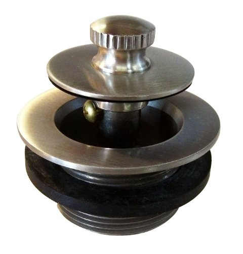 Westbrass Twist & Close 1-3/8" NPSM Fine Thread Bath Drain, Stainless Steel, D331-F-20