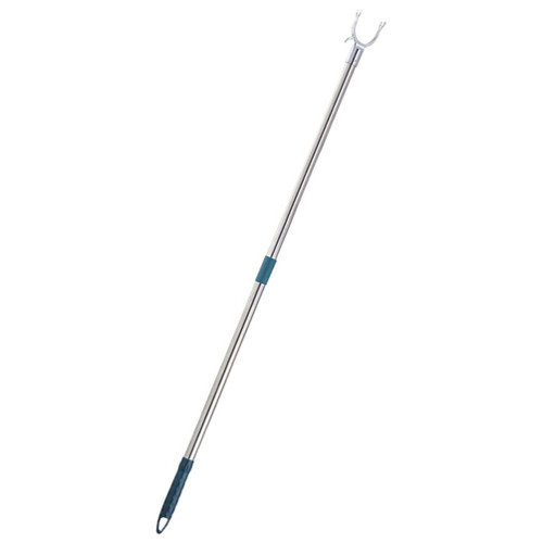 VOSAREA Long Reach Stick Closet Pole with Hook 94cm Closet Reacher Telescopic Long Reach Closet Pole Retractable Extending Wardrobe Hook Pole Fork for Home Balcony