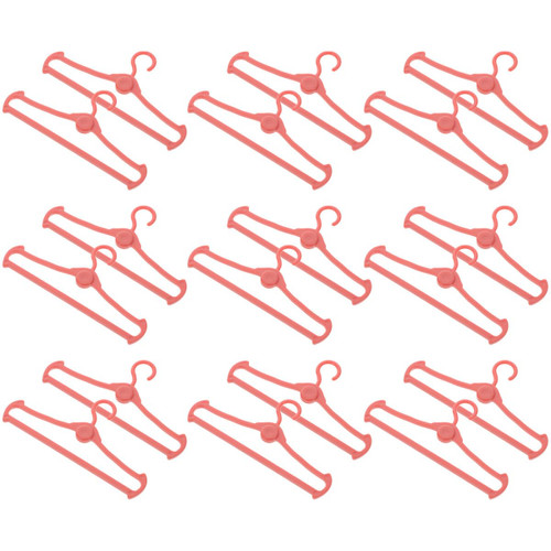 FAVOMOTO 60pcs Doll Hanger Hangers Clothes Rack Doll Clothes Holder Doll Outfit Rack Small Clothing Rack Mini House Supplies Small Doll Clothes Hanger Miniature Hanger 7c Toy Baby Plastic