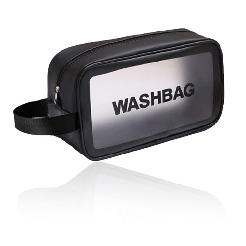 DHSWNNG Clear Toiletry Bag for Traveling, Waterproof PVC Cosmetics Bag with Handle Portable Transparent Makeup Bag Zipper Pouches Travel Organizer for Women Men