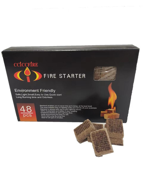 Fire Starter Squares, 48 Squares Fire Starter for Wood Stoves, Campfires, Grill Pit and Fireplace, Natural & Waterproof BBQ Fire Starters, Easy to Light, Odourless, Burning Longer (48 PCS) Fire Starter Squares, 48 Squares Fire Starter for Wood Stoves, Campfires, Grill Pit and Fireplace, Natural & Waterproof BBQ Fire Starters, Easy to Light, Odourless, Burning Longer (48 PCS)