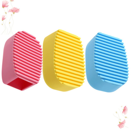 DOITOOL 3pcs Sink Cleaning Brush Clothes Washing Board Laundry Board Scrubbing Board for Washing Clothes Cleaning Clothes Pink Washing Machine Cleaner Washboard Scrubbing Brush Thicken