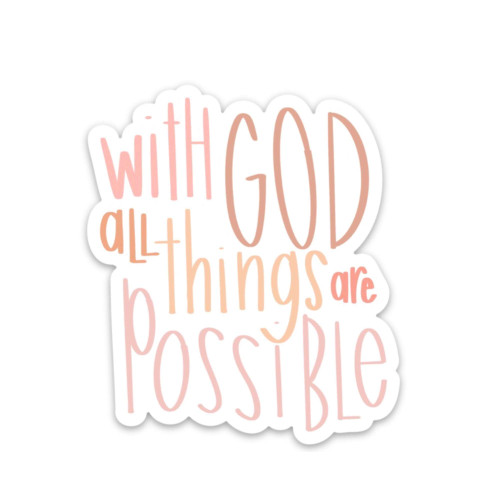 Swaygirls Christian magnet | Religious magnets | Faith fridge magnets | Bible verse quotes | Matthew 19:26 with God all things are possible magnet Swaygirls Christian magnet | Religious magnets | Faith fridge magnets | Bible verse quotes | Matthew 19:26 with God all things are possible magnet
