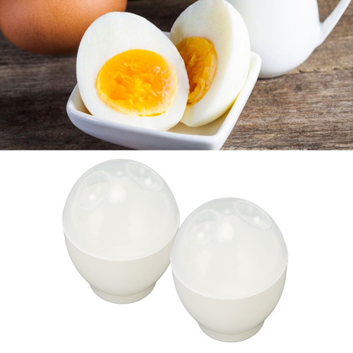 Oubit 2PCS Microwave Egg Cooker Maker Poacher? ABS Portable Mini Quick Egg Boiling Cooking Cup for Kitchen Breakfast