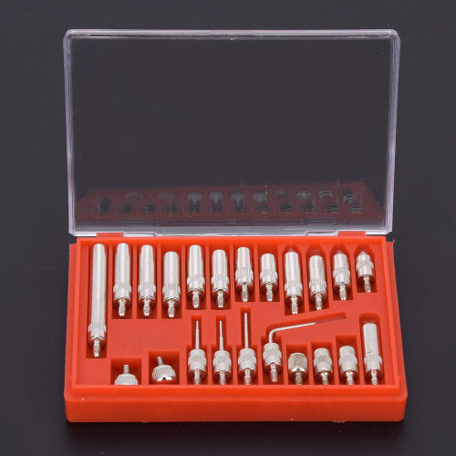 Yctze Premium 22 Pcs Pointed Tip Dial Gauge Indicator Tips, Replacement Measuring Tool Set with Case - Ideal for Timing Accessories