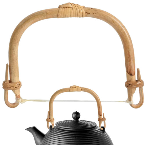 QmjdDymx Chinese Teapot,Teapot Handle for Ceramic Teapot U-Shaped Natural Rattan DIY Tea Pot Handle Anti-Scald Decorative Replacement Tea Kettle Handle, Type1 Japanese Tea Kettle