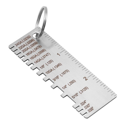 Welding Gauge, Stainless Steel Wire/Metal Sheet Thickness Gauge Welding Gage Plated Size Inspection Tool