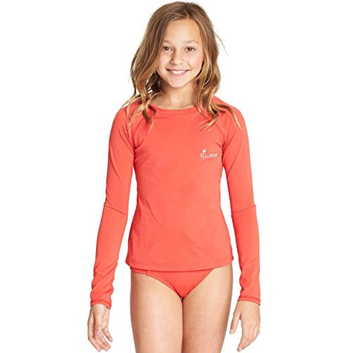 Billabong Girls' Girls' Sol Searcher Long Sleeve Rashguard Sunset Red 6X