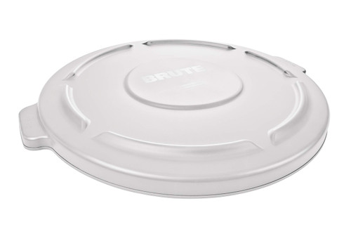 Rubbermaid Commercial Products Brute Heavy-Duty Round Trash/Garbage Lid, 10-Gallon, White, Compatible with Rubbermaid BRUTE 10-Gallon Can
