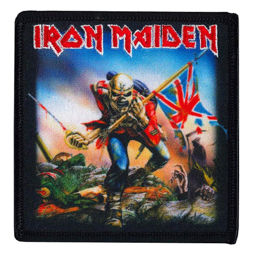 C&D Visionary Iron Maiden British Flag Patch, Black, Red