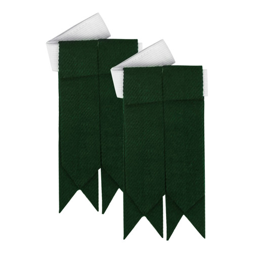 DSS KILT Scottish Traditional KILT HOSE FLASHES for Men Kilt Accessory (Palin Dark Green Tartan) One Size