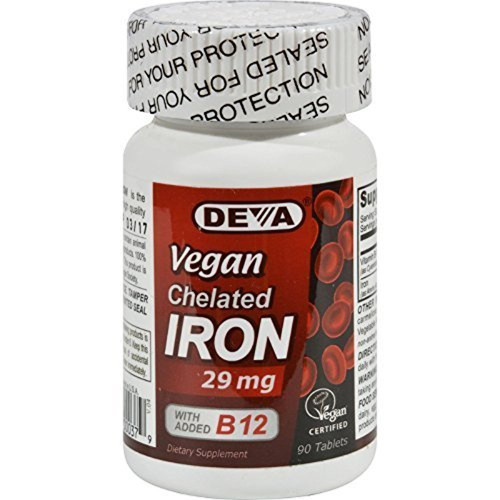Deva Vegan Vitamins Chelated Iron 29Mg Vegan 90 Tab